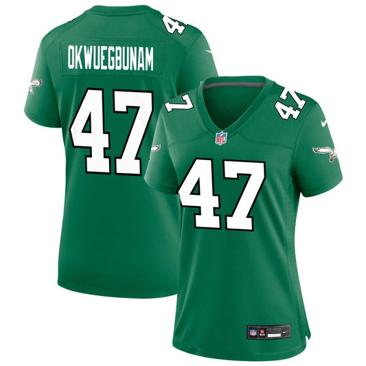 Albert Okwuegbunam Philadelphia Eagles Nike Women's Alternate Game Jersey - Kelly Green