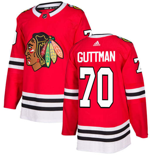 Cole Guttman Chicago Blackhawks adidas Authentic Jersey - Red