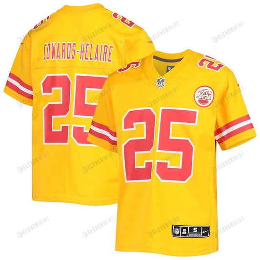 Clyde Edwards-Helaire Kansas City Chiefs Youth Inverted Team Game Jersey - Gold