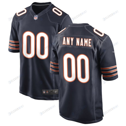 Chicago Bears Custom Game Men Jersey - Navy