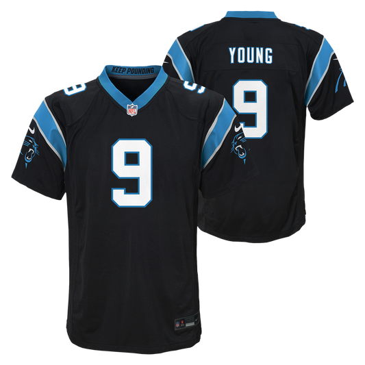 Youth Carolina Panthers Bryce Young Black Game Jersey