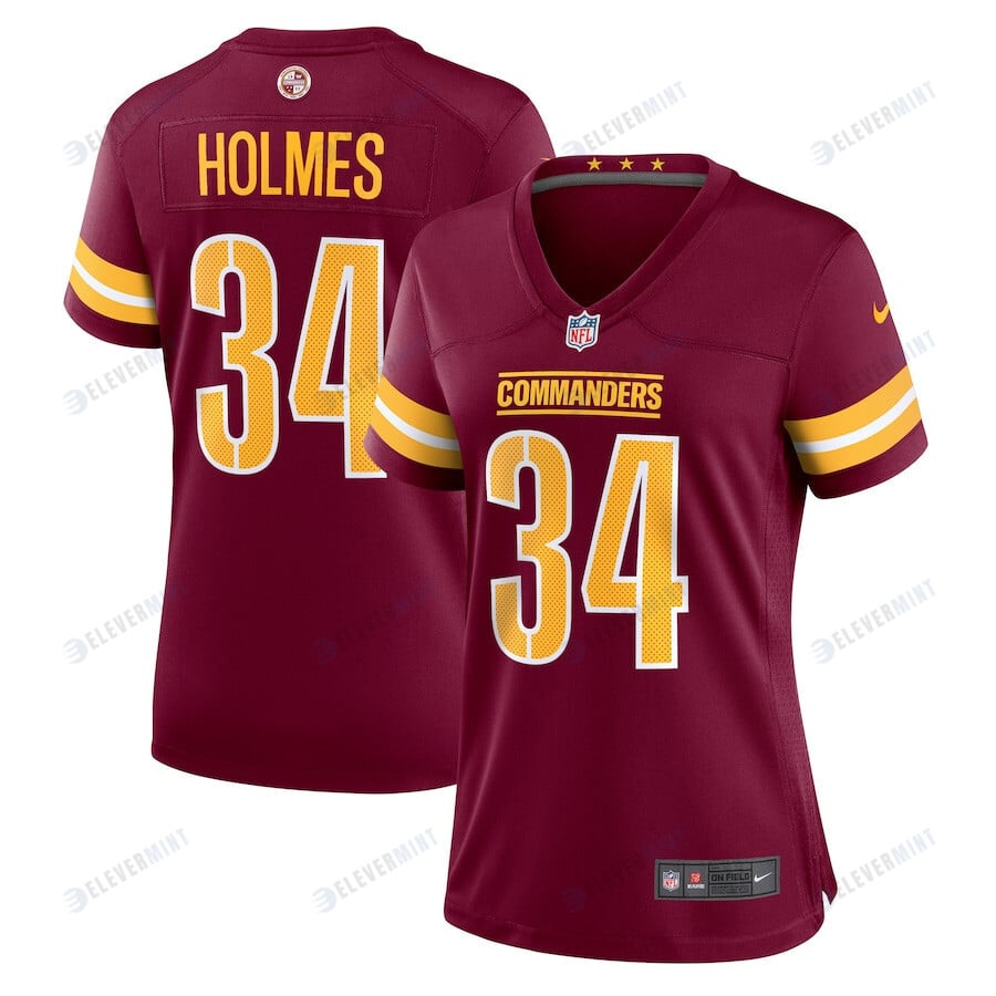 Christian Holmes 34 Washington Commanders Women Game Jersey - Burgundy