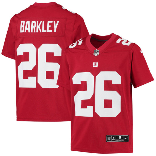 Youth New York Giants Saquon Barkley Inverted Team Game Jersey Red